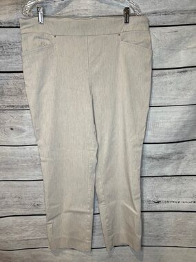Hillary Radley Stretch Pull-on Pants Light Beige XL